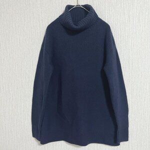 Cateselt Navy Turtleneck Long Sleeve Sweater